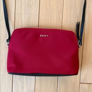 DKNY Scarlet Red and Black Crossbody Bag